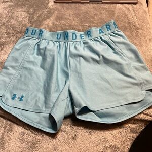 Under armor heat gear blue shorts. Size XS